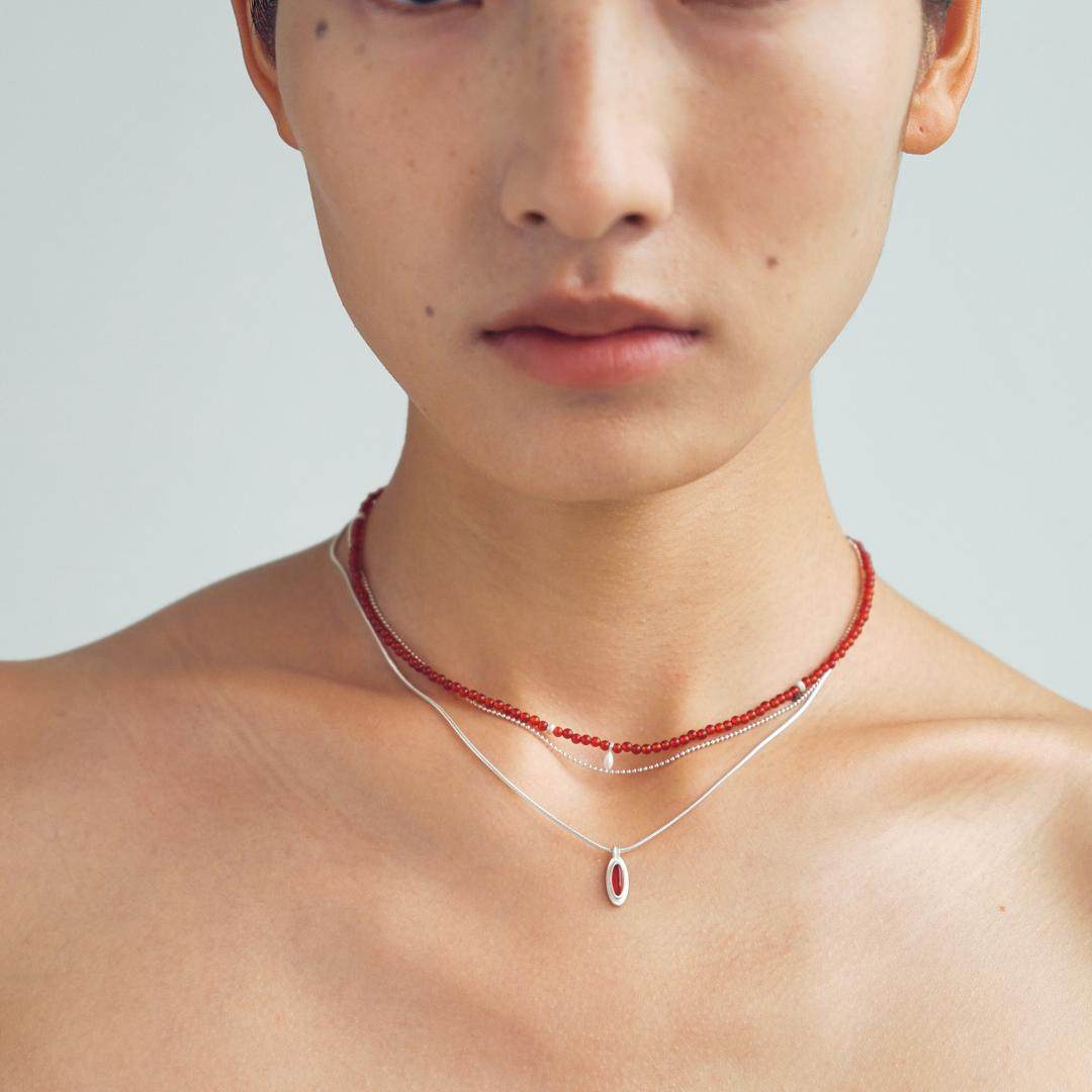 OLIO E ACETO油醋汁 · 新年纯银红玛瑙卫星吊坠项链,淘宝优惠券,粉丝福利购,淘宝优惠卷