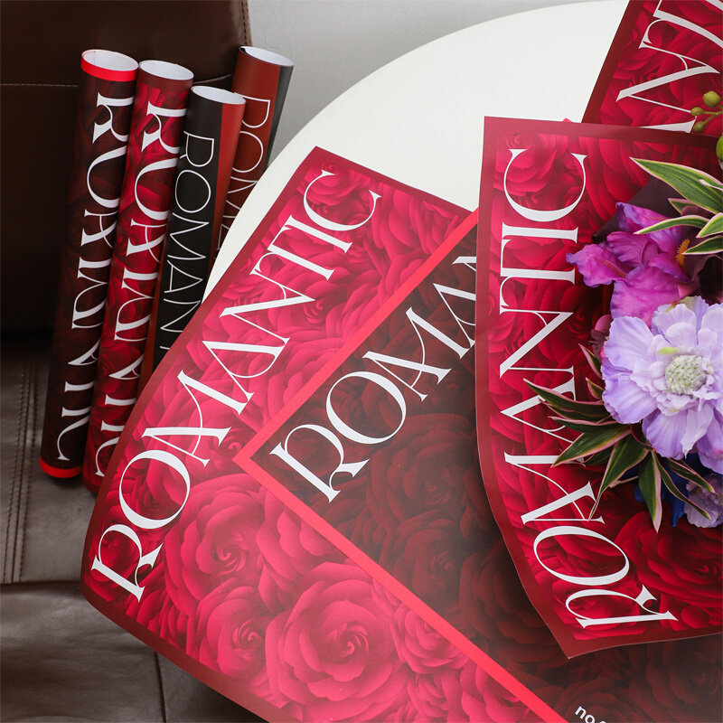 精品520七夕节礼物包装纸礼品包花纸鲜花装饰纸diy花店材料包邮