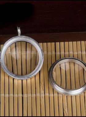 藏传用品925纯银水晶透明嘎乌盒吊坠随身携带男女同款