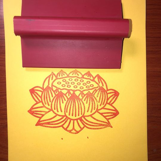 Lotus print, extra large red glue material, used on dipping station, can be customized