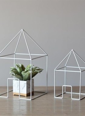 样板间软装摆件现代几何摆件房子模型饰品书房客厅装饰品摄影道具