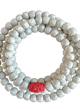 海南毛感料正月顺白干磨星月菩提子A++108颗月朗星稀佛珠手串手链