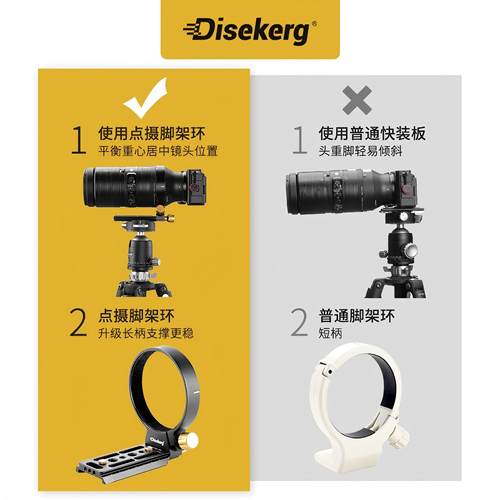 Dise点摄镜头脚架环适用佳能RF100-500mm f/4.5-7.1 腾龙50-400 F4.5-6.3腾龙100-400 F/4.5-6.3相机长焦固定 - 图0