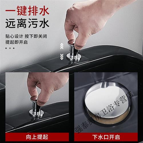 拖把池阳台洗拖布池厕所化妆室高脚接水盆家用落地式洗地板墩布池 - 图2