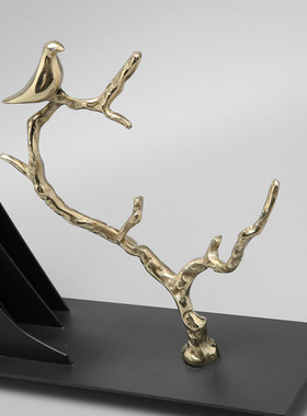 现代新中式创意铁艺金属铜摆饰 样板房间客厅家居电视柜玄关摆设