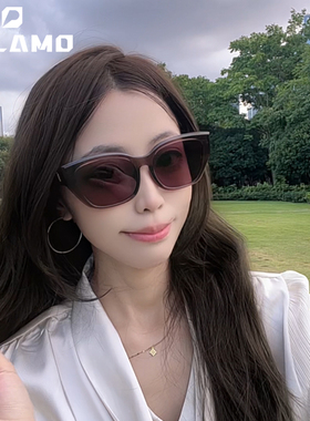 帕拉莫墨镜女款2025新款高级感大框防紫外线方圆脸外出猫眼太阳镜