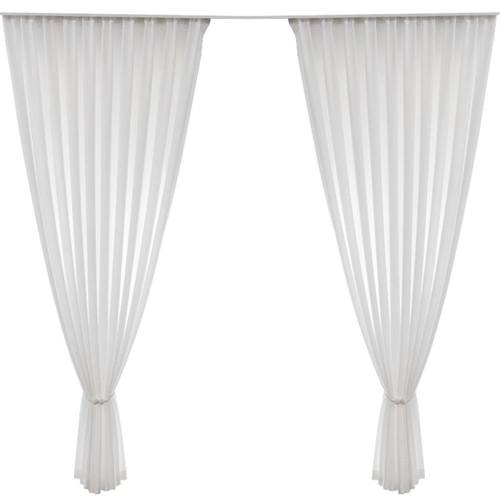 Solid White Tulle Sheer Window Curtains for Living Room - 图0