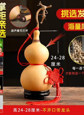 好货天然葫芦挂摆件真门对门五帝钱中国吉祥结玄关客厅办公室家居