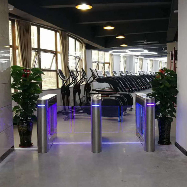 Intelligent access control and attendance system Stainless steel entrance and exit swing gate machine can be customized Small swing gate construction site real-name system