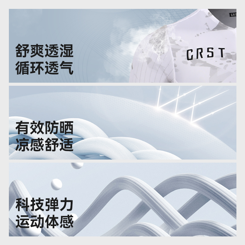 CRST新款夏季铁三训练服公路自行车连体骑行服男专业竞速气动短袖 - 图3