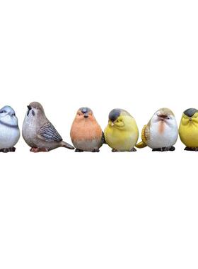 创意户外花园庭院装饰品园艺摆设仿真动物摆件树脂动物工艺品小鸟