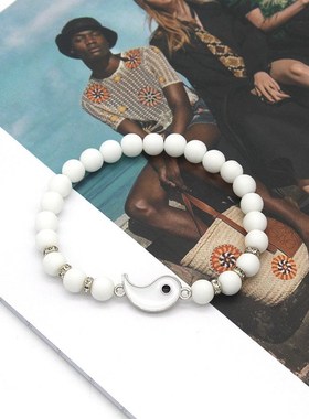 中国风复古手串太极八卦阴阳龙男女通用手链情侣手环一对学生礼物