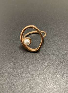 Ins fashion womens ring simple style womens ring anti pear