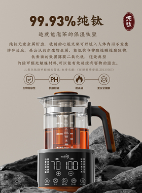 Health joy煮茶器普洱茶专用文武火智能泡茶机家用纯钛材质茶饮机