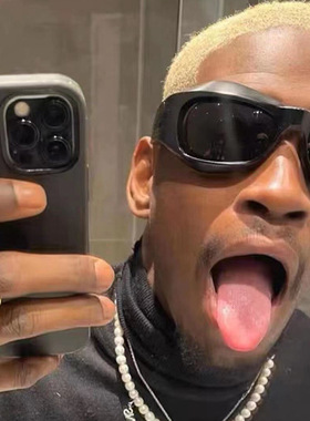 曲面异形未来科Y2K太阳镜男 蒸汽朋克风技运动墨镜女ins跨境眼镜