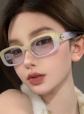 猫眼方框银河星云黑色墨镜女 欧美ins街拍复古辣妹素颜太阳眼镜男