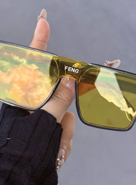 热销字母墨镜女大框朋克街拍太阳镜超酷防风男潮眼镜