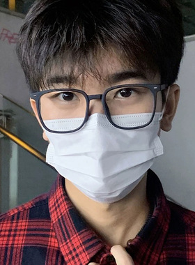 时尚方形防蓝光近视眼镜男可配度数素颜大脸显瘦复古网红眼镜框女