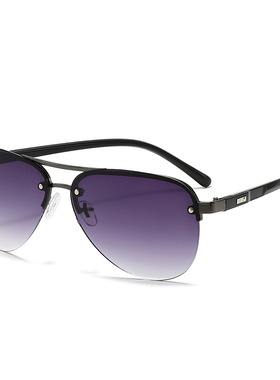 网红墨镜男款高级感新款开车专用太阳镜女防紫外线金属蛤蟆镜