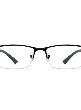 近视眼镜绅士优雅男士半框商务金属成品高清老花镜防蓝光平光眼镜