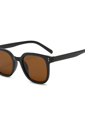 严选墨镜女高级感日落渐变腮红眼镜男款防紫外线黑框茶色太阳镜