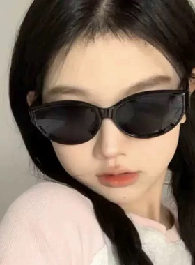 韩版猫眼墨镜女高级感同款欧美风方圆脸显瘦小脸太阳眼镜