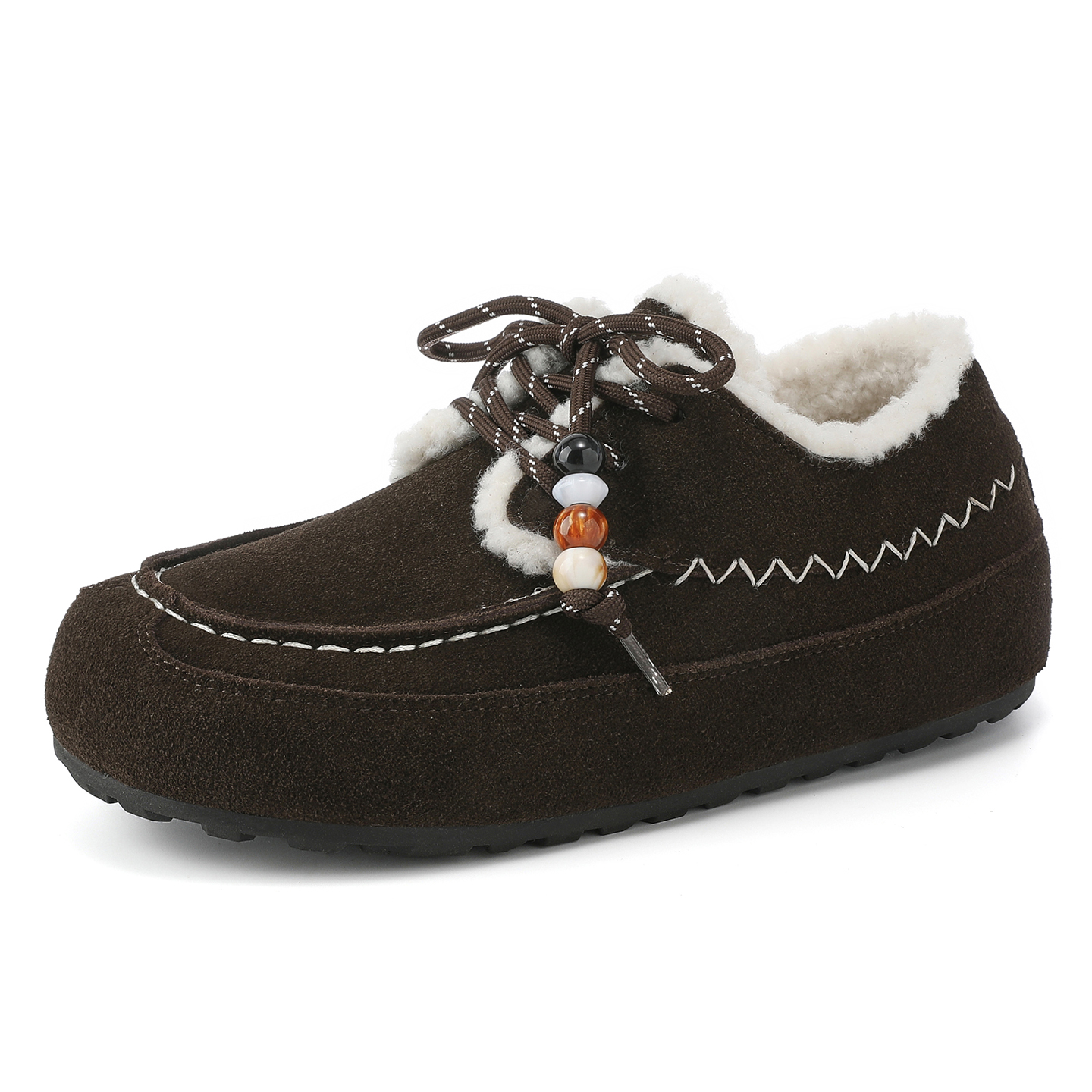 MILLIE'S/妙丽2025新款时尚百搭舒适加绒加厚勃肯鞋厚底休闲鞋 - 图3