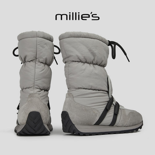 MILLIE'S/妙丽2026新款时尚百搭女士秋秋季休闲鞋厚底增高马丁靴 - 图2