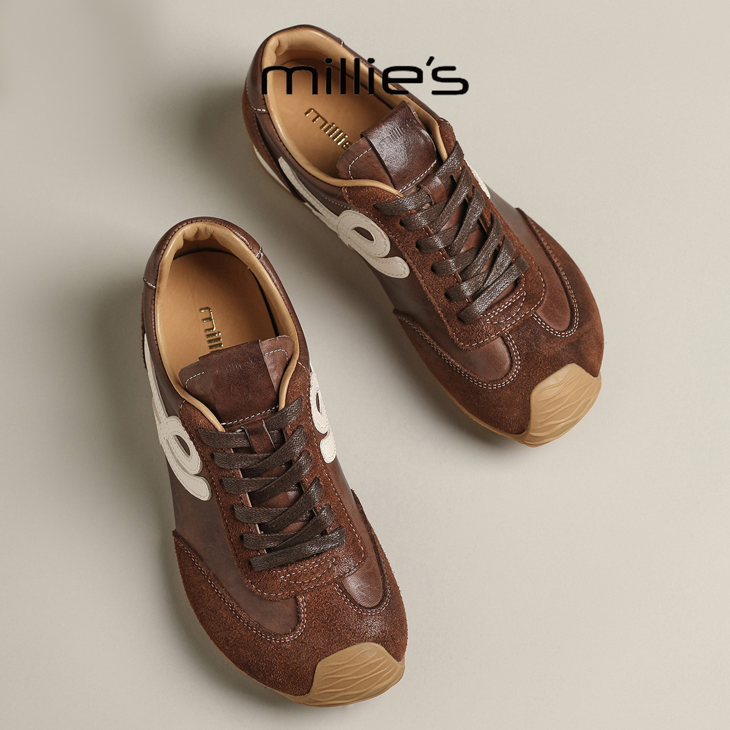 MILLIE'S/妙丽2025新款圆头平底日常通勤百搭休闲鞋女勃肯鞋,淘宝优惠券,粉丝福利购,淘宝优惠卷