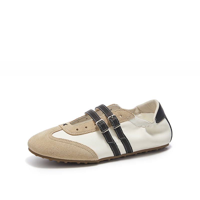 MILLIE'S/妙丽圆头平底韩版日常学院风跑步轻便柔软时尚玛丽珍鞋 - 图3