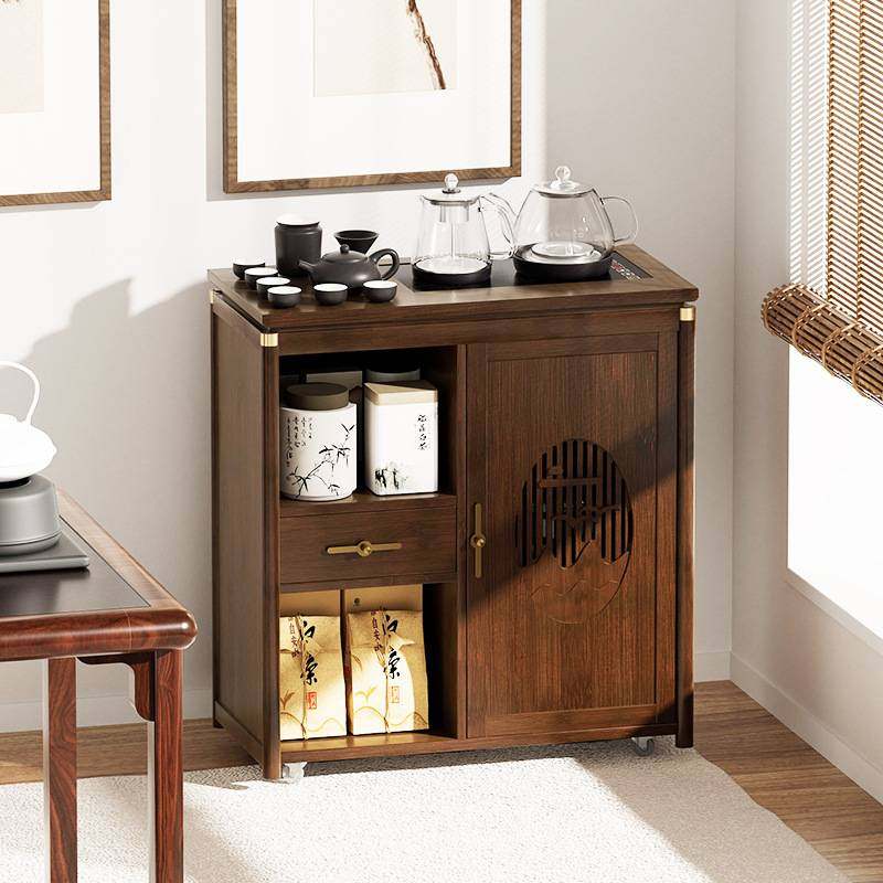 小茶台茶桌边柜边几角茶几烧水一体茶吧机移动水桶架中式茶水柜子,淘宝优惠券,粉丝福利购,淘宝优惠卷