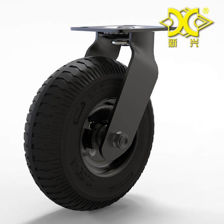 轮585泳全黑8电寸充气橡胶脚轮打气推轮酒店大堂行李车服务车,淘宝优惠券,粉丝福利购,淘宝优惠卷