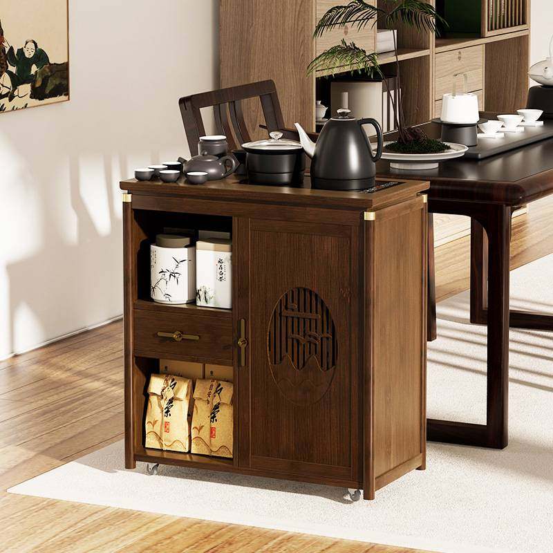 小茶台茶桌边柜边几角茶几烧水一体茶吧机移动水桶架中式茶水柜子,淘宝优惠券,粉丝福利购,淘宝优惠卷