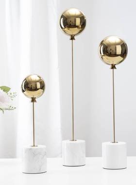 现代简LZT-07约奢风轻天大理石创意家居客厅电视装柜桌面抽然象饰