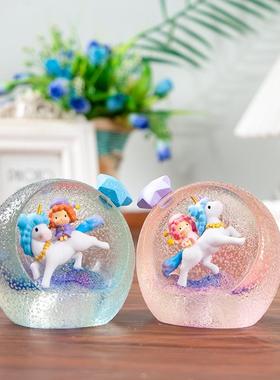 直销新款创意甜心花花晚安灯树脂工艺摆件办公室桌面摆件装饰少女