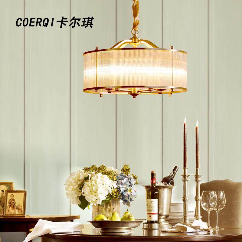 直销新款美式铜灯全铜吊灯 创意餐厅灯卧室灯书房灯个性玻璃灯具,淘宝优惠券,粉丝福利购,淘宝优惠卷