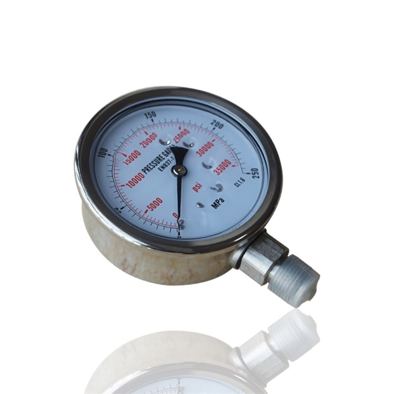 超高压清洗车压力表耐震充油径向压力表仿WIKA YN100 250MPA G1/2 - 图1