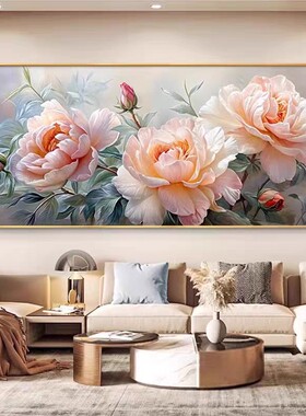 花开富贵牡丹花客厅装饰画轻奢高级感沙发背景墙挂画2026新款壁画