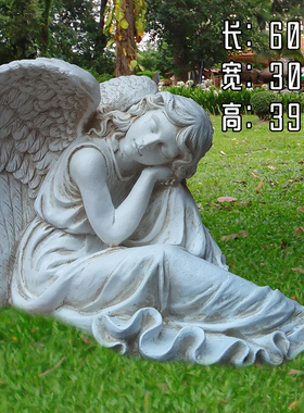 欧式玻璃钢天使人物雕塑落地艺术工艺摆件家居客厅装饰品婚礼道具
