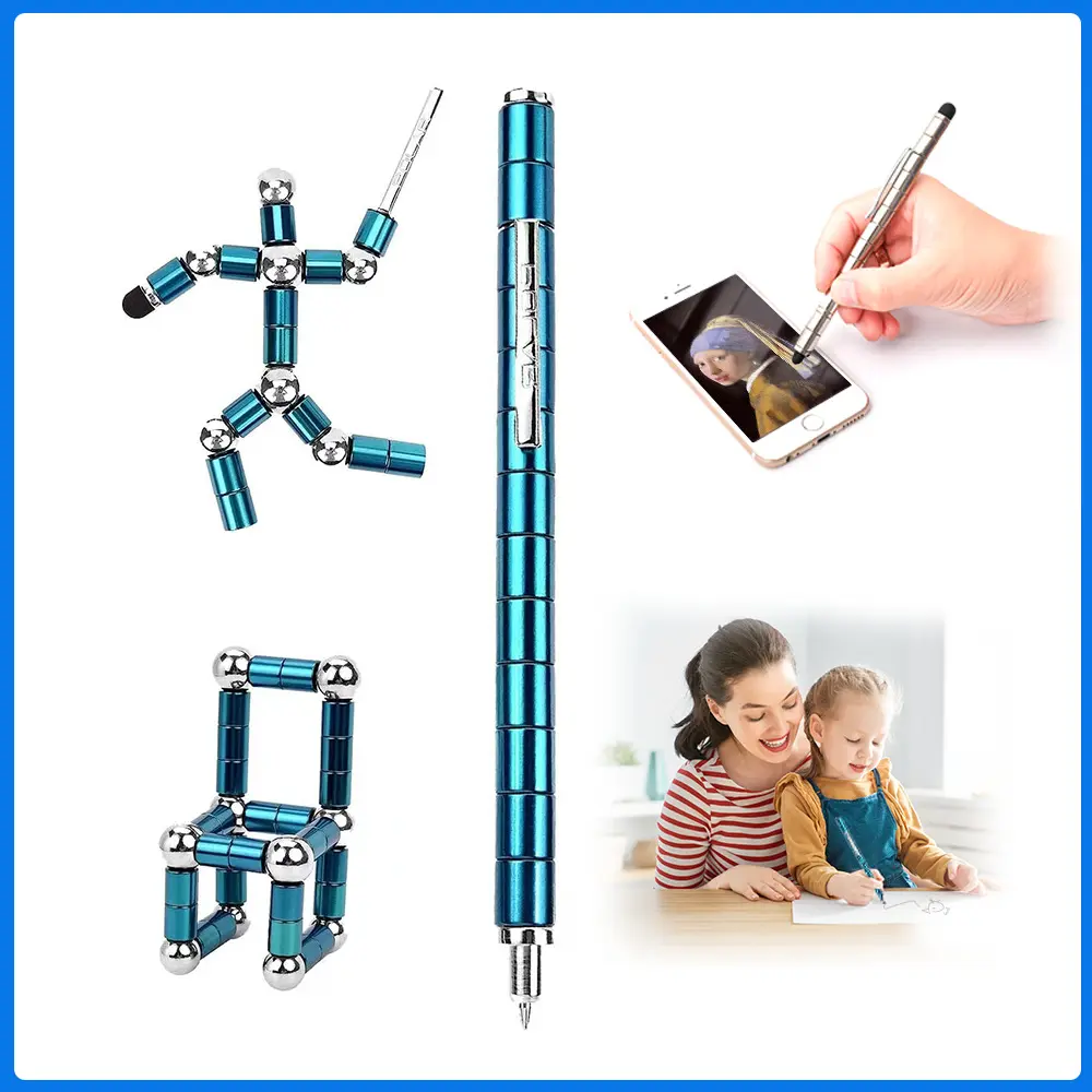 便宜百变磁铁笔网红文具磁力笔多功能黑科技磁吸学生减压男孩玩具 - 图2