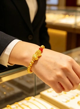 合金手链尚金色百搭手串吉祥如意