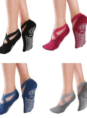 3 Pairs Yoga Socks for Women Non-Slip Grips & Straps,Five