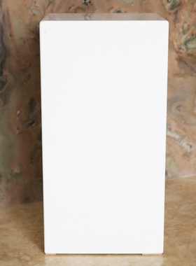 纯白大理石摆台人造石玄关落地底座基座酒店艺术品展示台简约现代