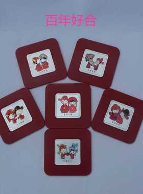 京剧脸谱杯垫工艺品中国风外事小礼品杯垫朋友送特色出国商务礼品