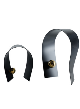 简约现代黑色金球铁艺金属拱门创意艺术摆件样板房桌面装饰摆设