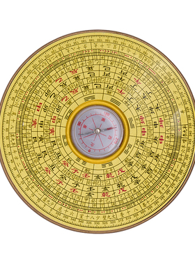 合金铜旋转罗盘指尖陀螺减压手把玩件奇门遁甲道家八卦太极国潮