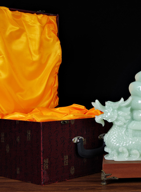 玉石一帆风顺帆船摆件大号 客厅办公室家居风水家庭装饰龙船摆设