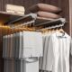 Trouser rack telescopic slide rail cabinet top-mount pull-out type clothes rack multi-function pants hanging pants storage clothes hanging rod hardware