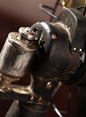 复古怀旧老式铁皮电风扇模型摆设拍摄影视道具咖啡厅店铺道具模型