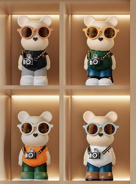 直销新款暴力熊摆件轻奢高档客厅酒柜电视柜展示柜直播间装饰品高